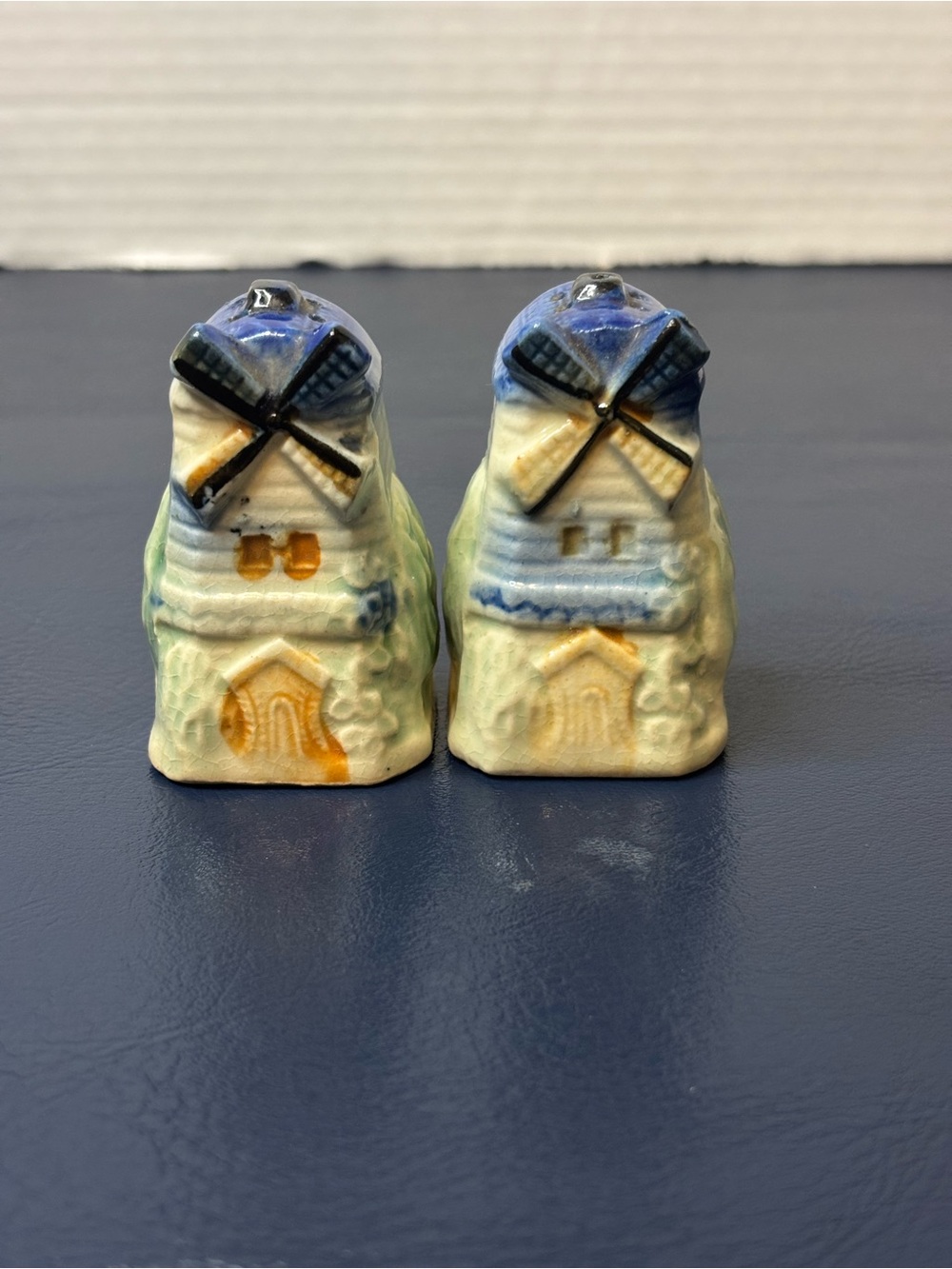 VTG windmills ceramic salt & pepper shakers stamped Japan